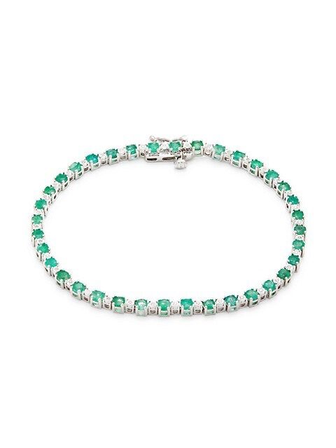Sterling Silver & Emerald Bracelet | Saks Fifth Avenue OFF 5TH