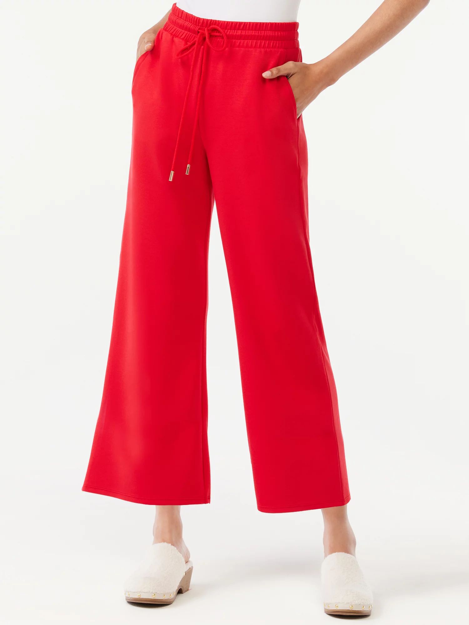 Scoop Women's Cropped Scuba Lounge Pants | Walmart (US)