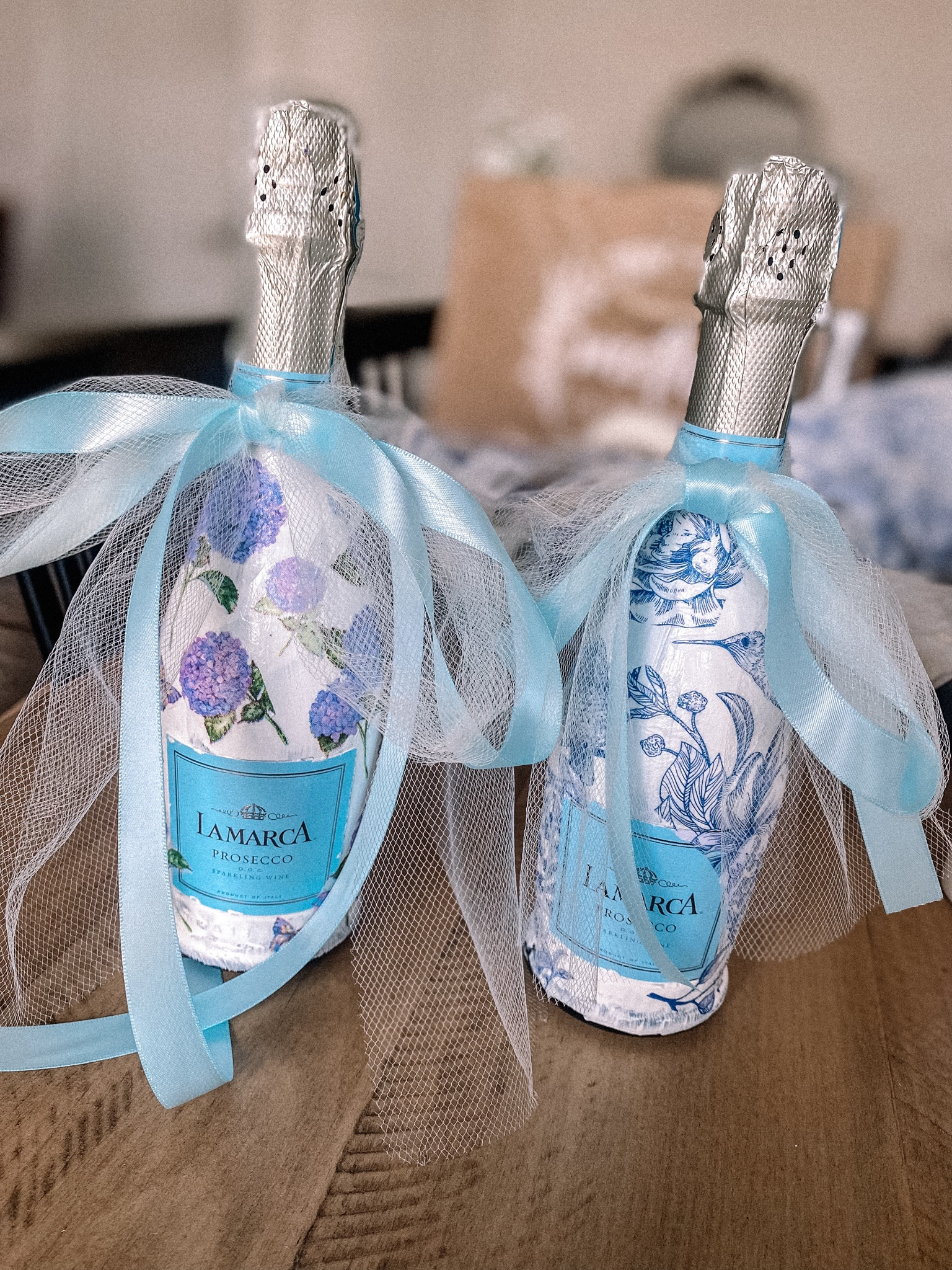 decorated champagne bottles! some not pictured, but I linked the lemon napkins I used for some! Bridal gift. Bridesmaids gift  

Amazon  

#LTKWedding #LTKFindsUnder50