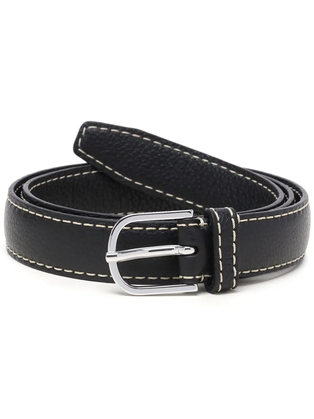 stitch-detail leather belt | Farfetch Global