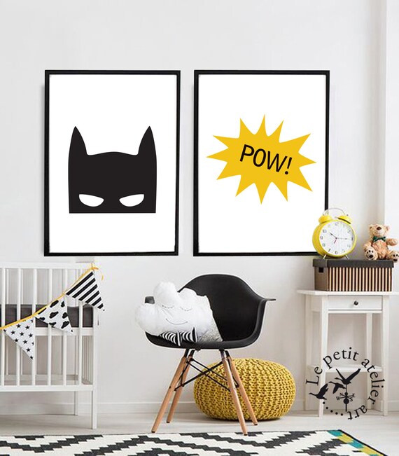 Superhero printables Set of 2 superhero wall art superhero | Etsy | Etsy (US)