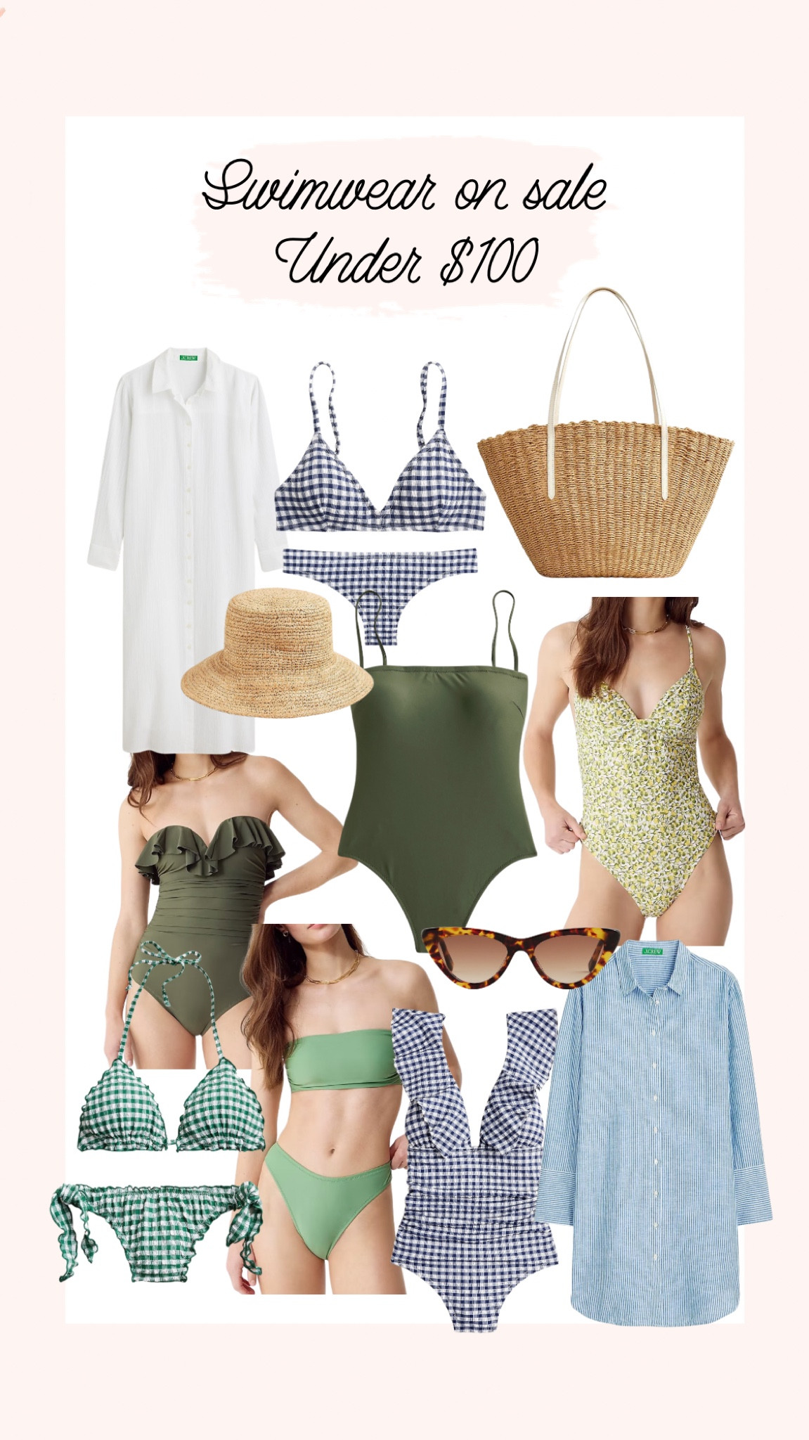 Swimwear. Beach cover up. Sun hat. Beach bag. One piece swimsuit. Bikini. 
.
.
.
.
… #ltktravel #ltkunder50 #ltkstyletip 


#LTKfindsunder100 #LTKswim #LTKsalealert