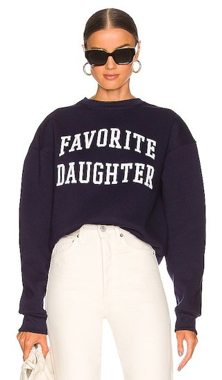 Favorite Daughter The Collegiate Sweatshirt in Navy. - size M | Revolve Clothing (Global)