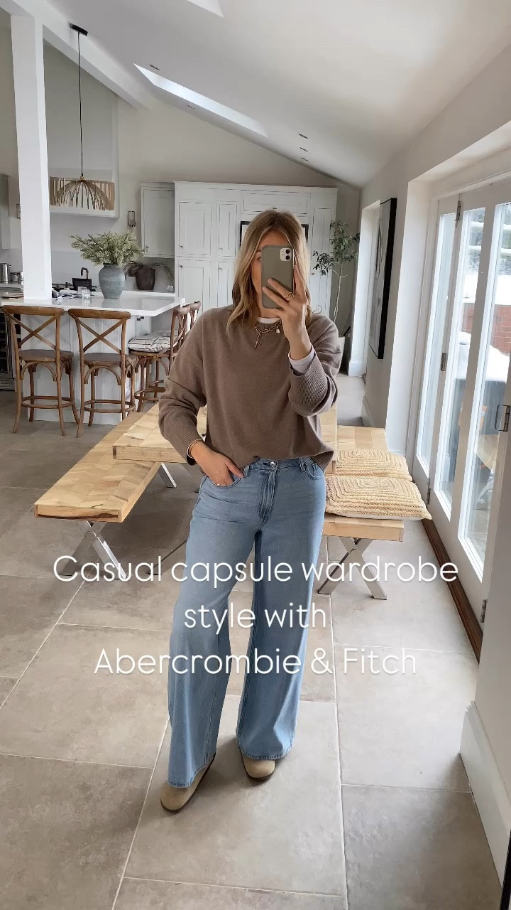 25-26 November my Abercrombie members get 25% off and an extra 15% discount with the code AFCLARE 

Sizes sell out quickly so it’s worth signing up for the membership. (No fee)

Styling some of my favourite @abercrombie pieces. All excellent quality and  tried & tested in the fit department. Many features before in my other outfits. 

I’ve recreated three casual base outfits that are super easy to mix and match with one another but also ready to add a layer - whether that be a good puffer , faux fur, bomber jacket, gilet, trench etc - They are neutral ingredients that will work hard for you and deliver that effortless ‘ feel good’ factor. 

Cashmere sweater - wearing a large (relaxed fit ) 
White long sleeve T - wearing a large (fits neat) 
Wide leg jeans - wearing a 30 reg 

Sweatshirt - wearing a medium (relaxed fit )
Straight jeans - wearing a 30 long (easy fit with a little stretch) 

Fine merino wool knit - wearing a large (semi fitted) 
Faux leather trousers - wearing a 30 regular (snug fit - loose leg) 

The trousers also come in a ‘curve love’ fit which accommodates a large hip/thigh better. 

#LTKwinter #LTKuk #LTKCyberWeek