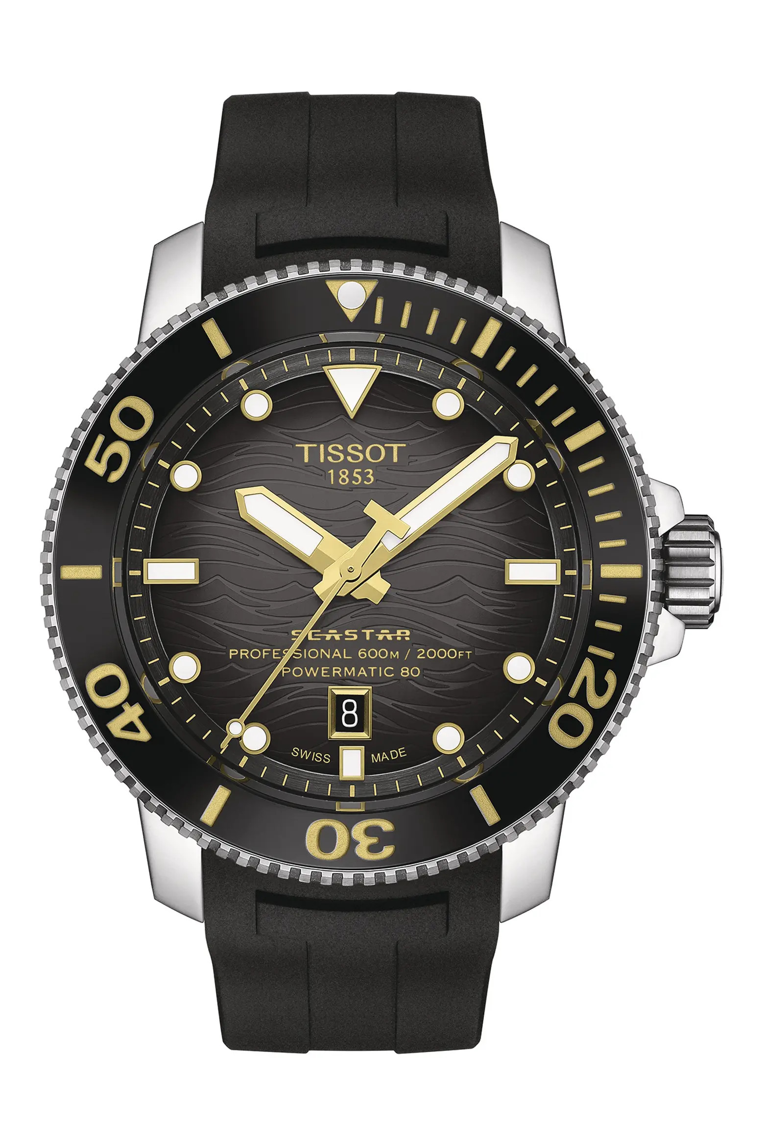 Seastar 2000 Professional Powermatic 80 Rubber Strap Watch, 46mm (Men) | Nordstrom | Nordstrom