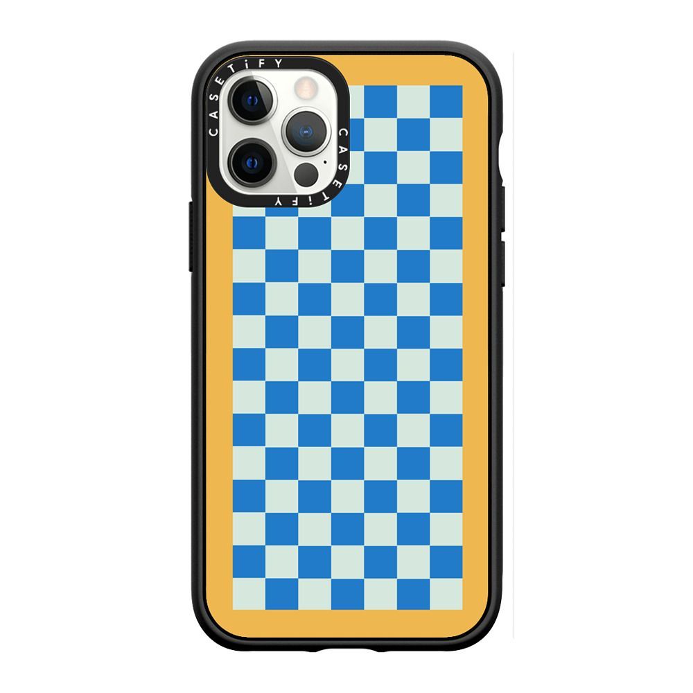 Blue Checkerboard with Yellow | Casetify