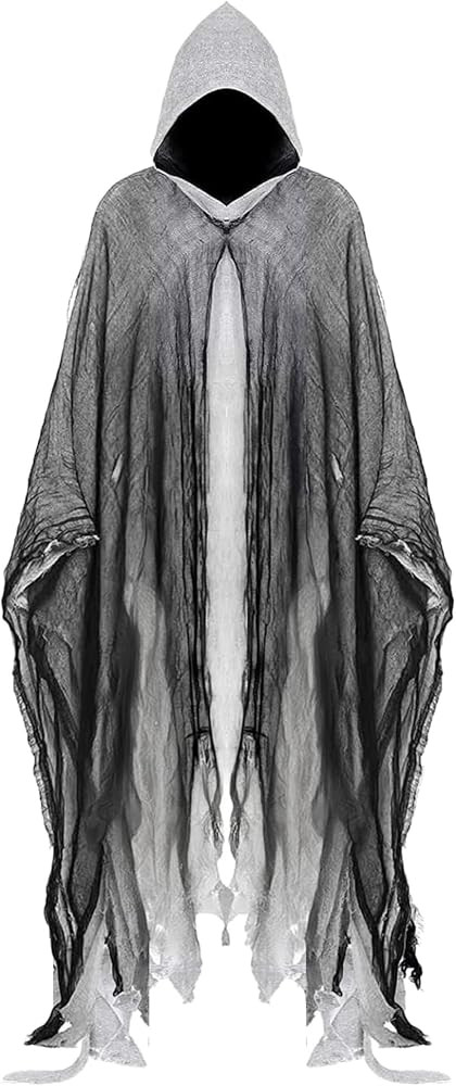 Grim Reaper Hooded Cloak for Men Women Halloween Costumes Cosplay Props | Amazon (US)
