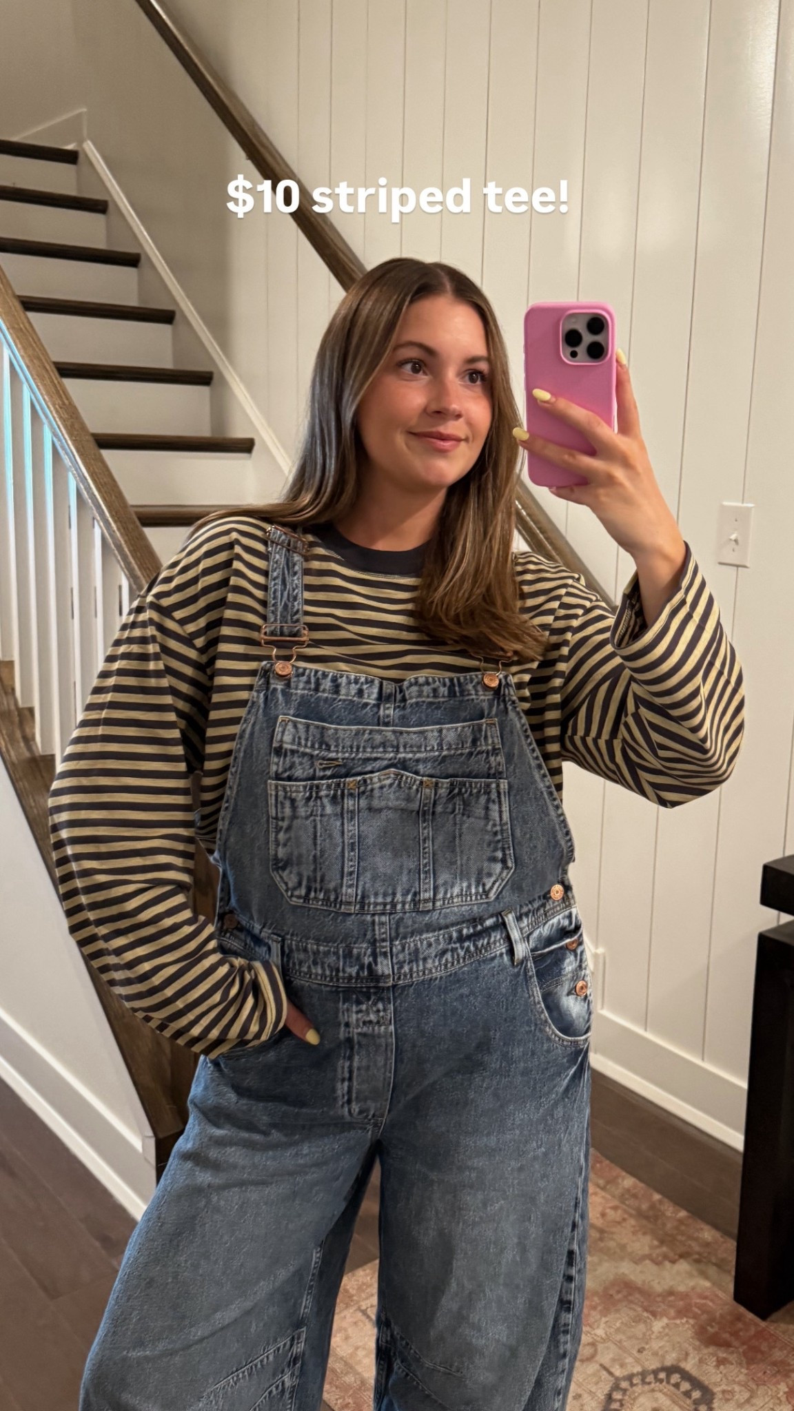 Large tee medium overalls!