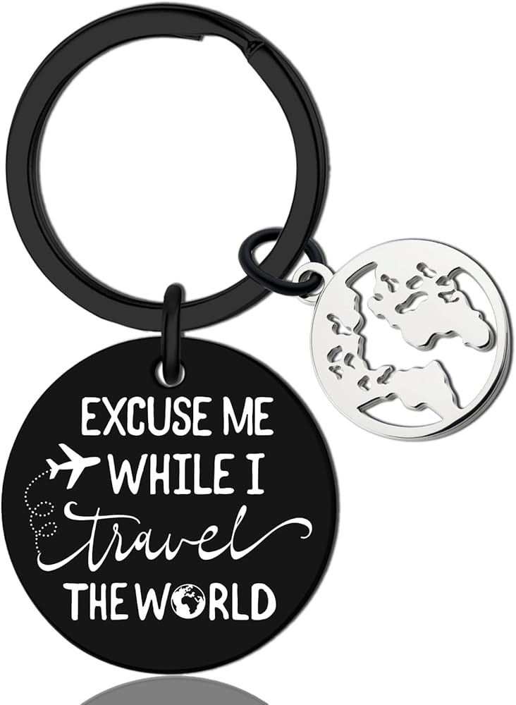 Travel Gifts for Women Unique Gifts for Travelers Women Creative Travel Keychain Gift for Interna... | Amazon (US)