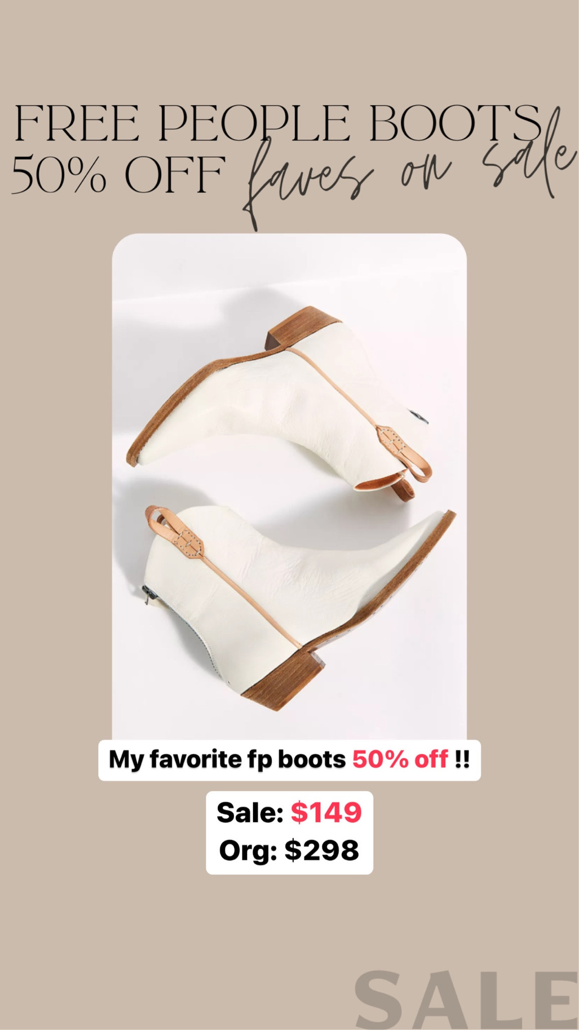 Free people boots 50% off 

Dressupbuttercup.com 

#dressupbuttercup 

#LTKstyletip #LTKsalealert #LTKGiftGuide