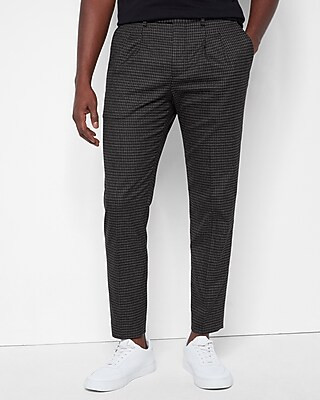 Slim Black & White Checkered Suit Pant | Express