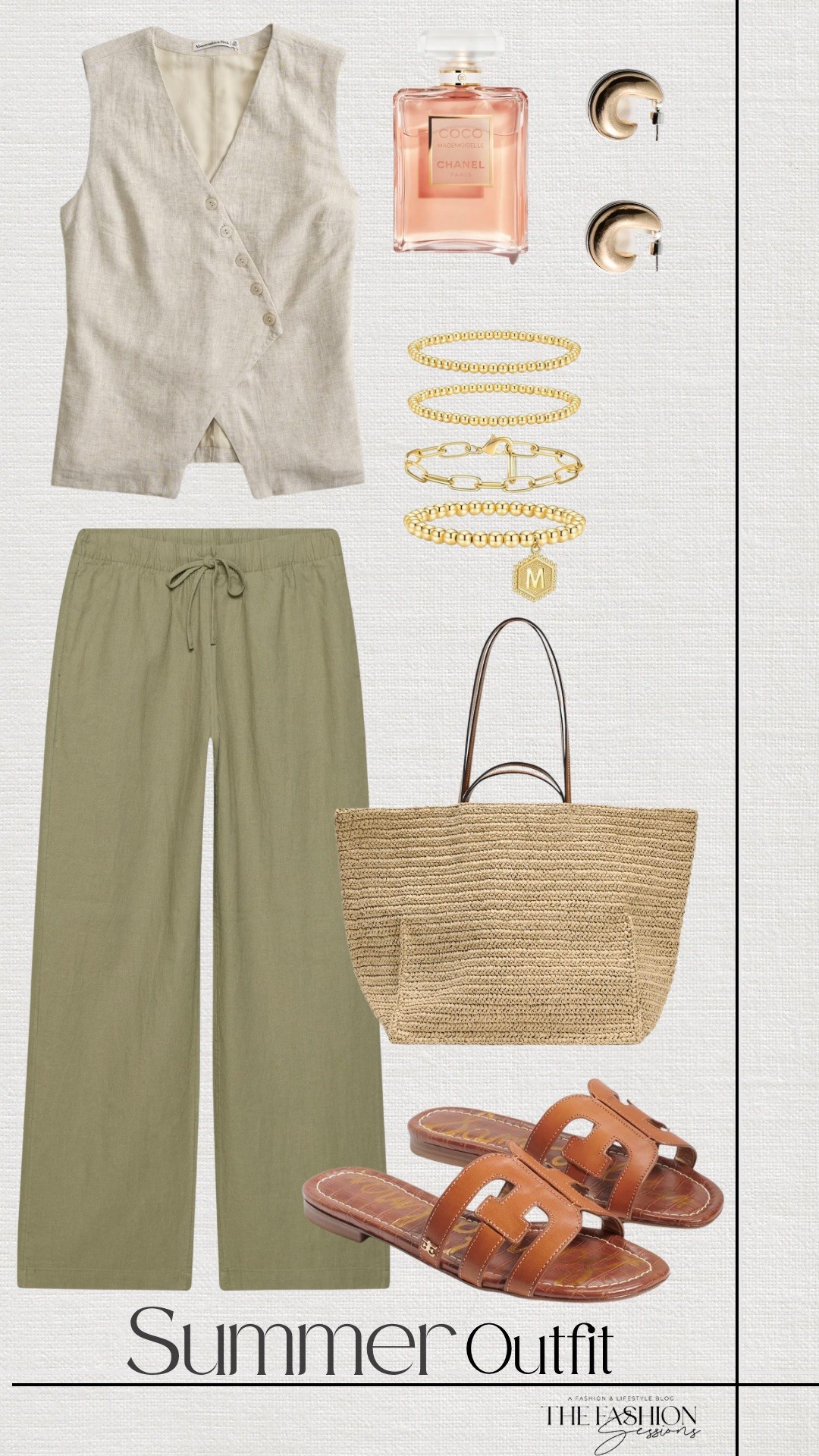 Summer Outfit | Linen Too | Linen Pants | Woven Bag | Sam Edelman Sandals |

#LTKStyleTip #LTKSeasonal #LTKShoeCrush