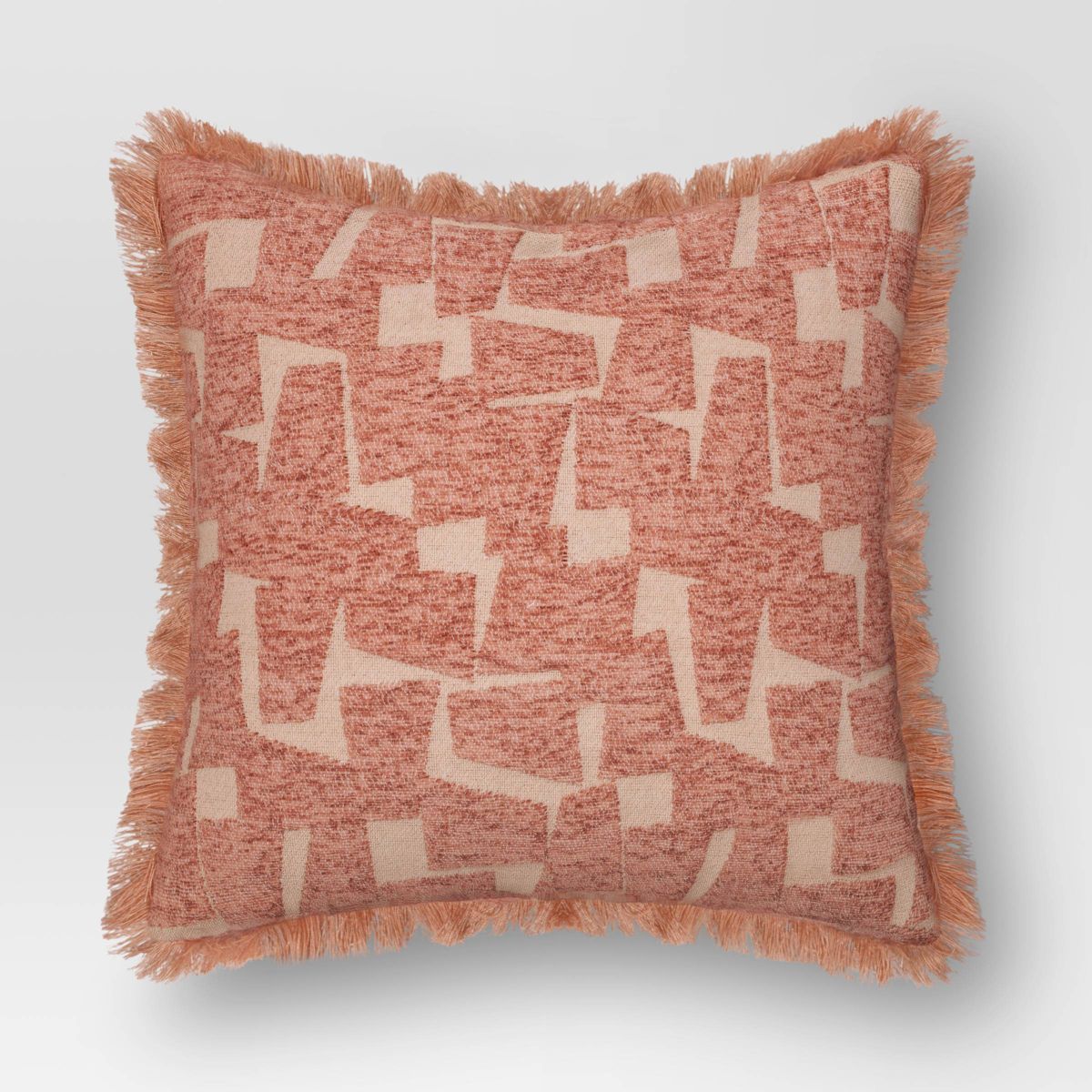 Geometric Patterned Cut Velvet Cotton Blend Square Throw Pillow - Threshold™ | Target