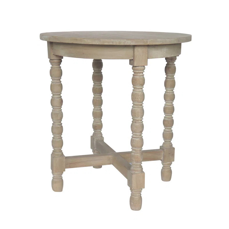 Baen Round Solid Wood End Table | Wayfair North America