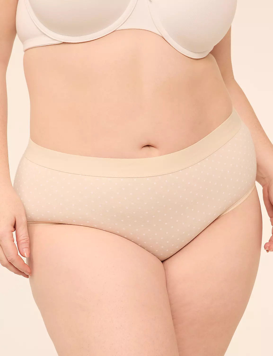 Cotton High-Leg Brief Panty With Wide Waistband | Lane Bryant (US)