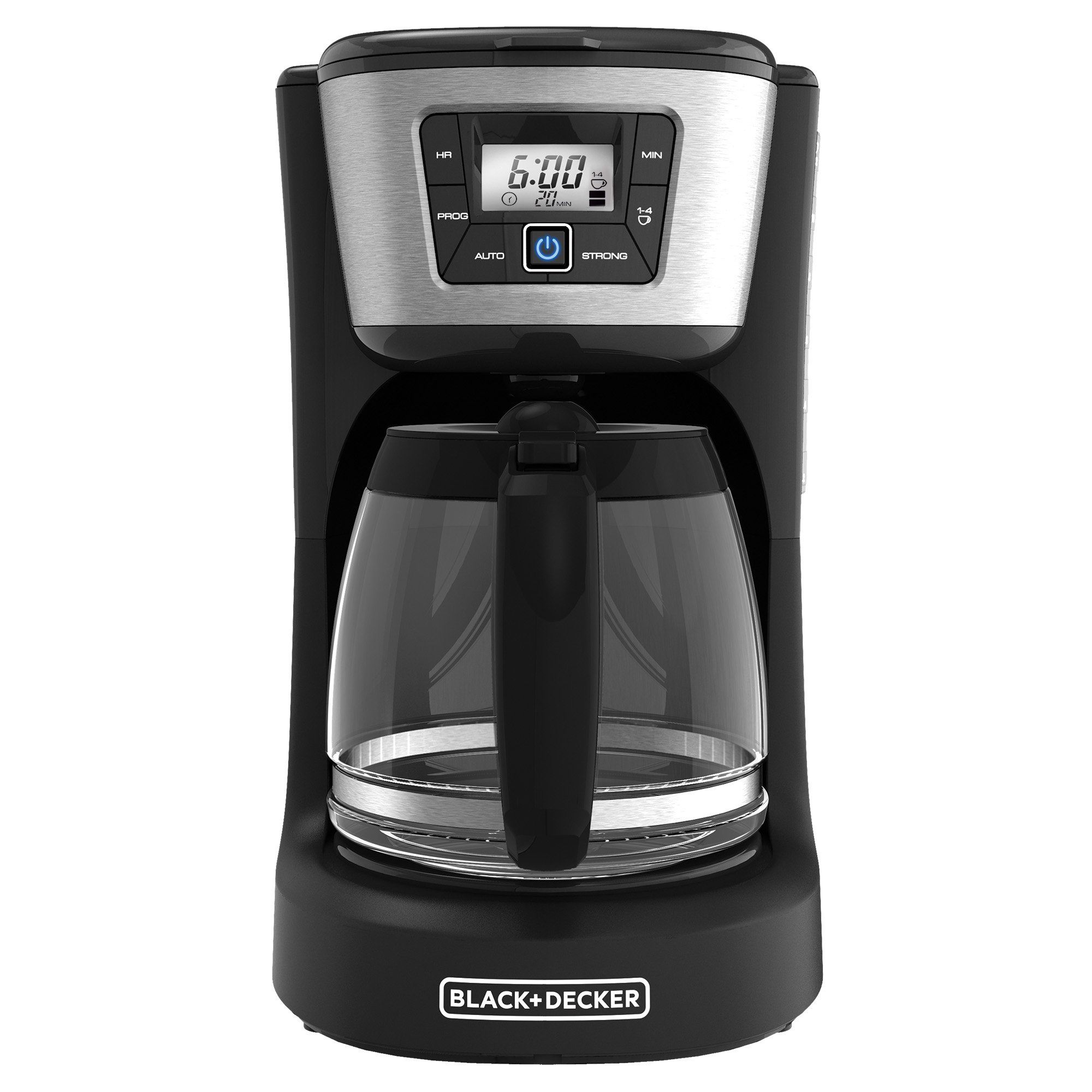 BLACK+DECKER 12-Cup Programmable Coffeemaker, Black/Stainless Steel, CM2030B | Walmart (US)