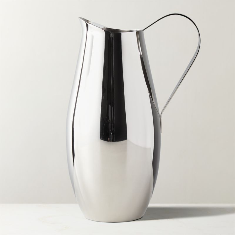 Lawrence Modern Stainless Steel Pitcher + Reviews | CB2 | CB2