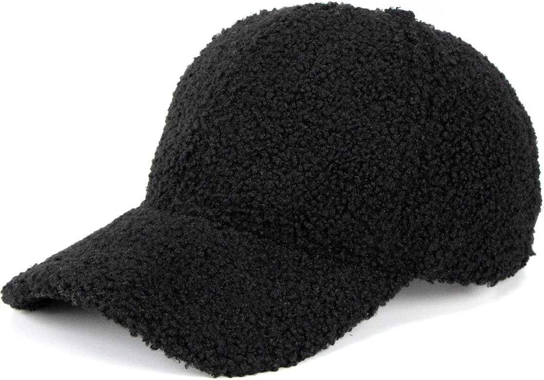 Womens-Lamb-Wool-Baseball-Cap Winter-Warm Teddy-Fleece Wool-Baseball-Hat-Men | Amazon (US)