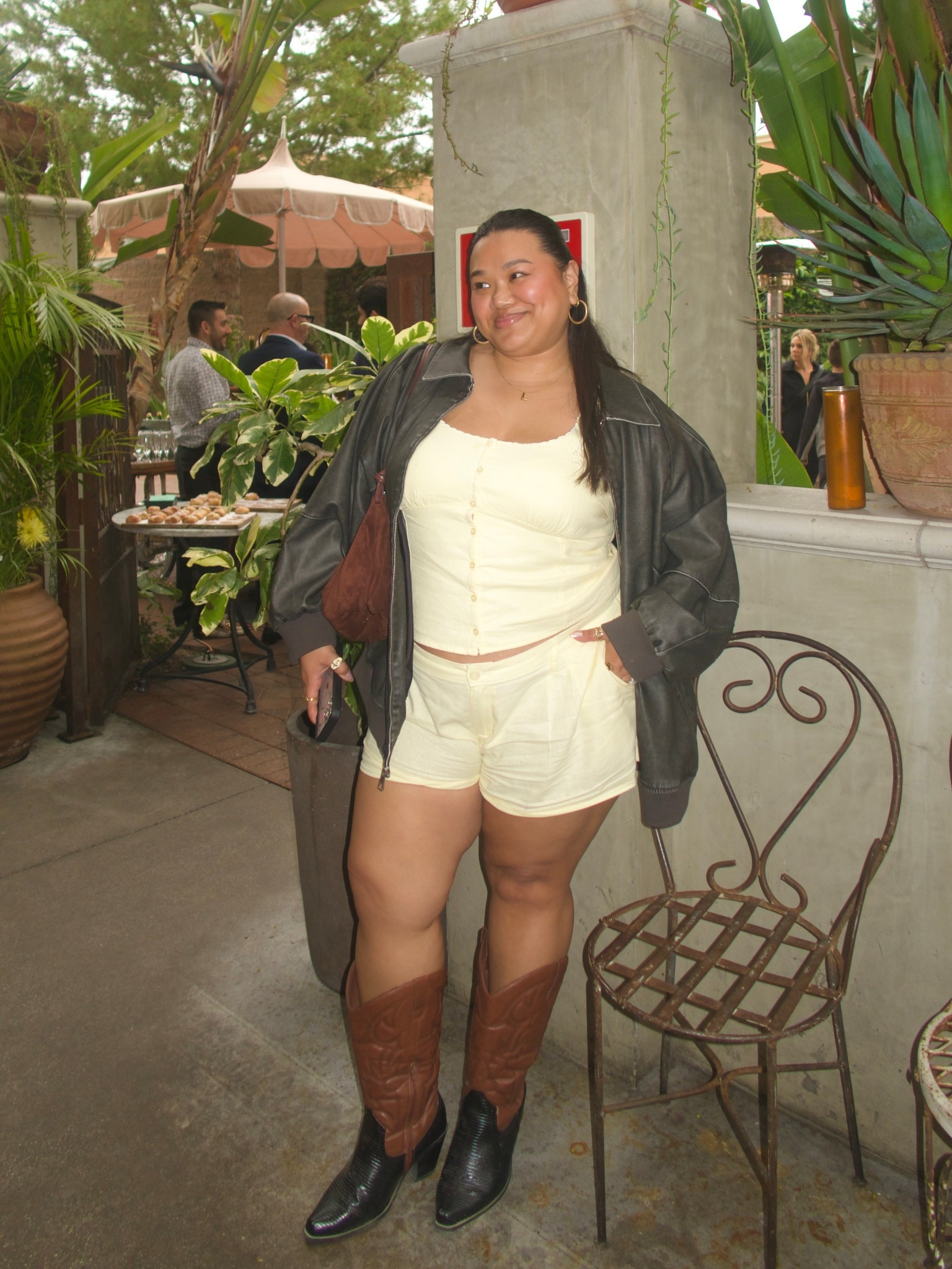 Plus size spring brunch outfit🌼🧈⭐️💛 sizes I’m wearing! hollister set: XXL, jacket originally from Target: 3X, boots originally justfab

#LTKSeasonal #LTKFindsUnder50 #LTKPlusSize