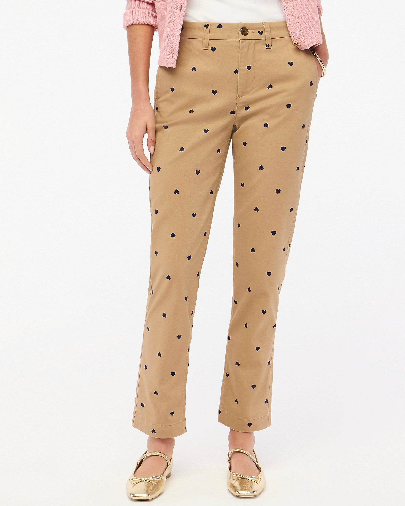 Printed high-rise girlfriend chino pant | J.Crew Factory