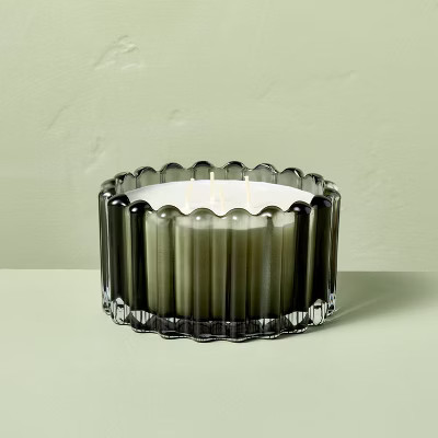 4 Wick Ribbed Glass Jar Candle 22oz - Hearth & Hand™ with Magnolia | Target