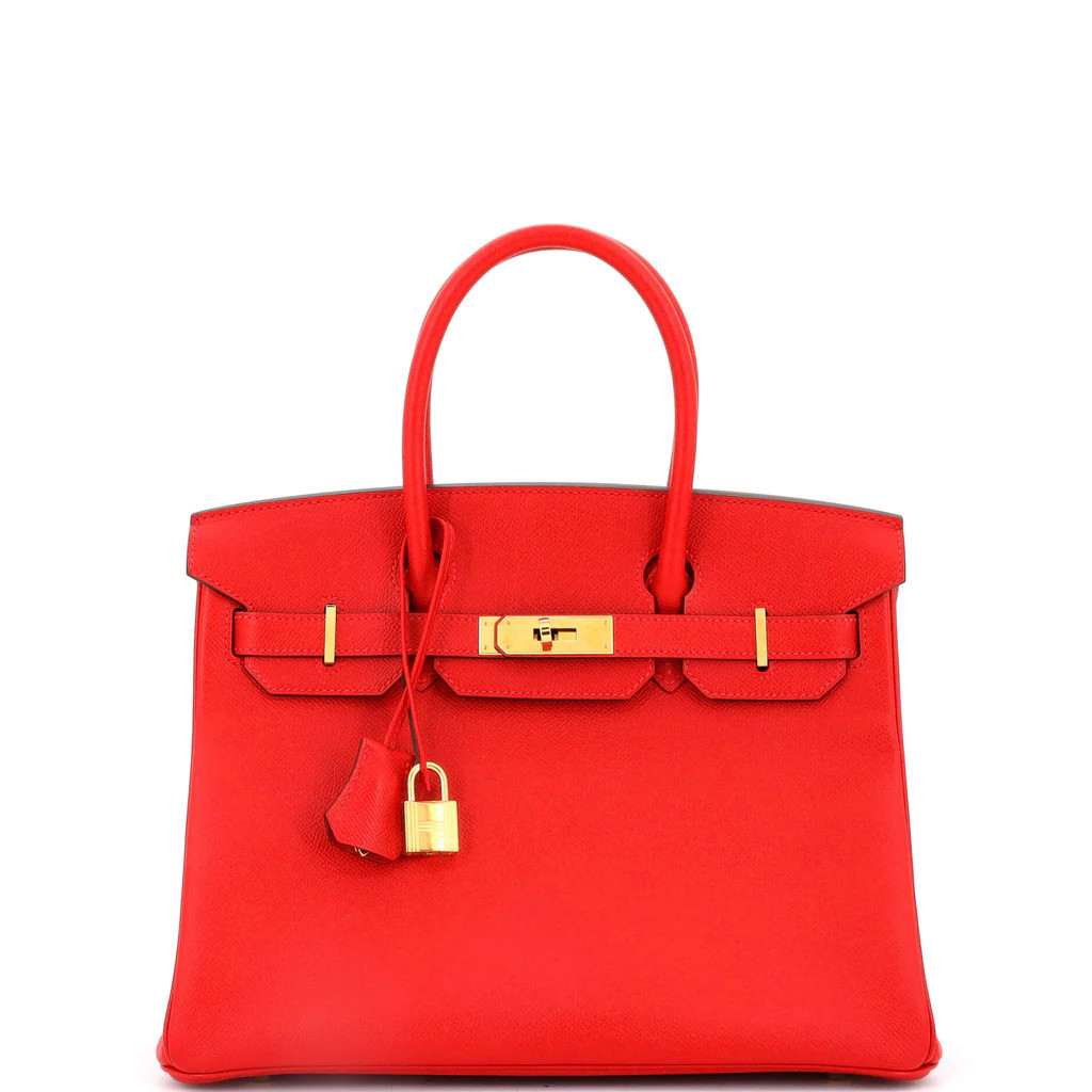 Birkin Handbag Rouge Casaque Epsom with Gold Hardware 30 | Rebag