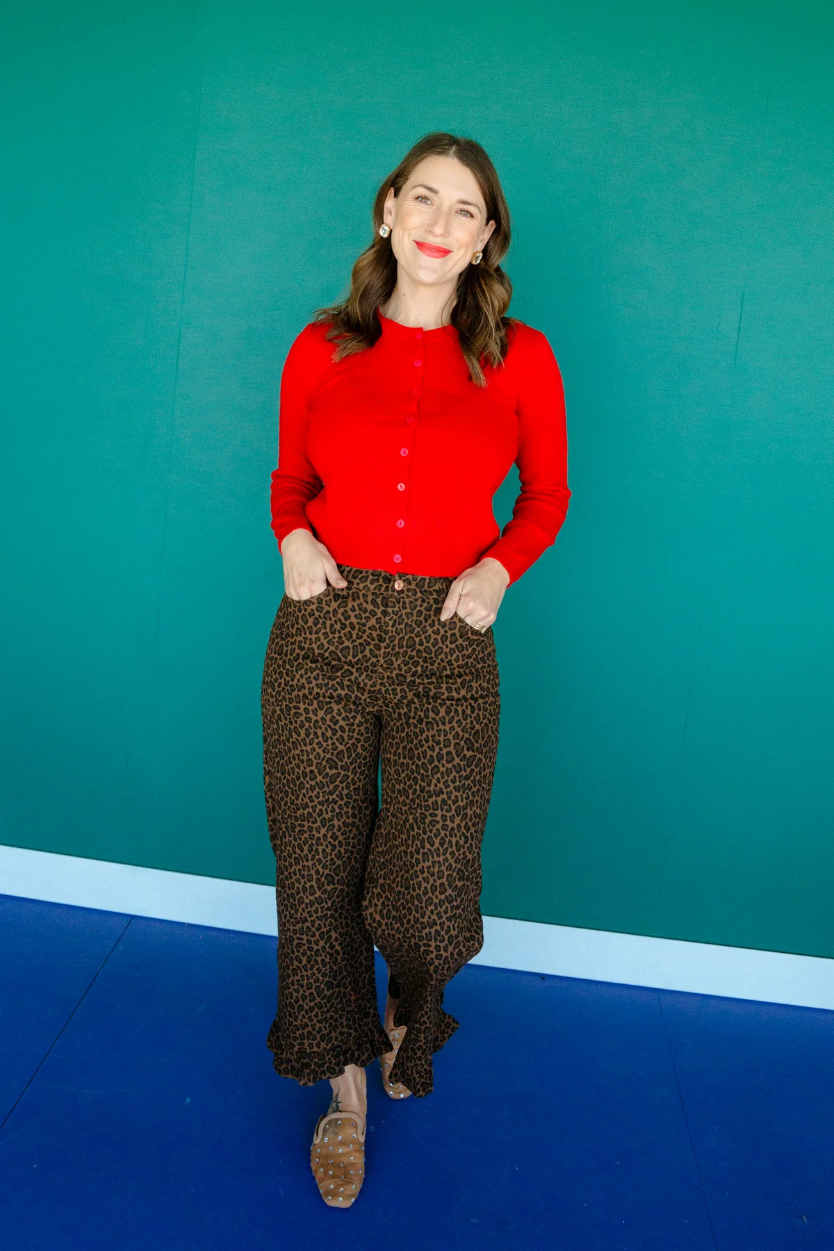 Lana Button Cardigan - Warm Red | MyEllement Boutique