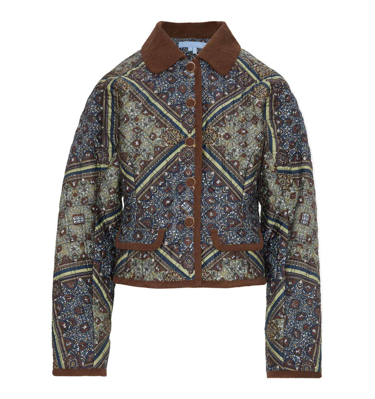 The Dax Jacket in Olive Equestrian Scarf | Over The Moon