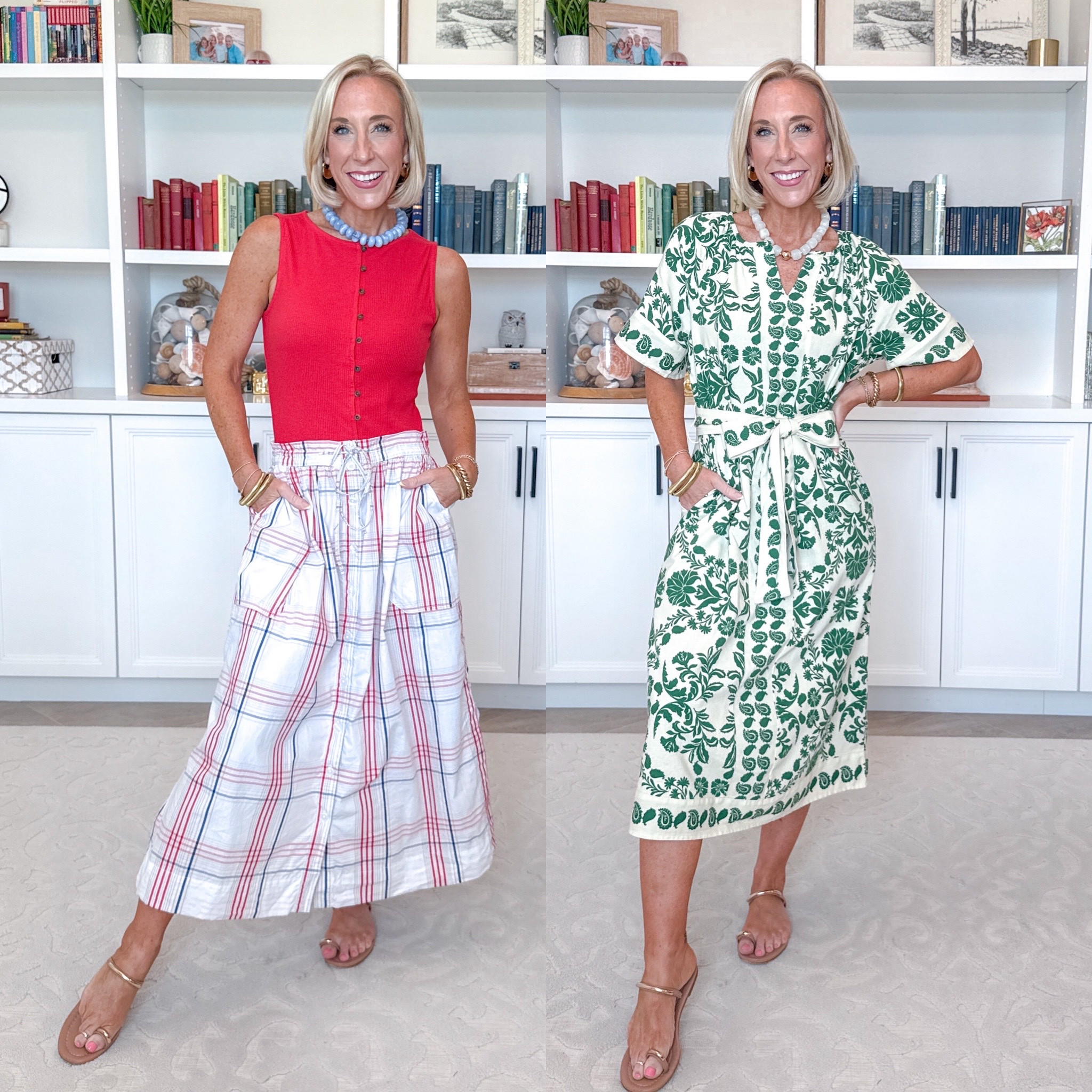 Walmart - part 1. Button Front Tank Top - size XS. $14.98. 3 colors. Button-Front Cotton Maxi Skirt - size XS. $30. Border Print Linen Blend Midi Dress - size XS. $29.98. 2 colors.

#LTKSeasonal#LTKOver40#LTKPetite