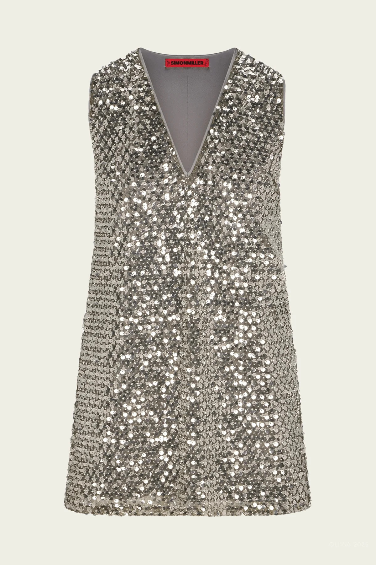 Fountain Sequin Dress in Satellite Silver - Silver S | Shop Olivia