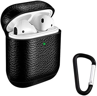 Leather AirPods Case ,CLETO Genuine Leather Protective Skin Cover with Keychain for Apple AirPods... | Amazon (CA)