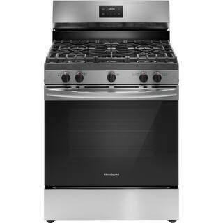 Frigidaire 30 in. 5 Burner Freestanding Gas Range in Stainless Steel with Quick Boil and Even Bak... | The Home Depot