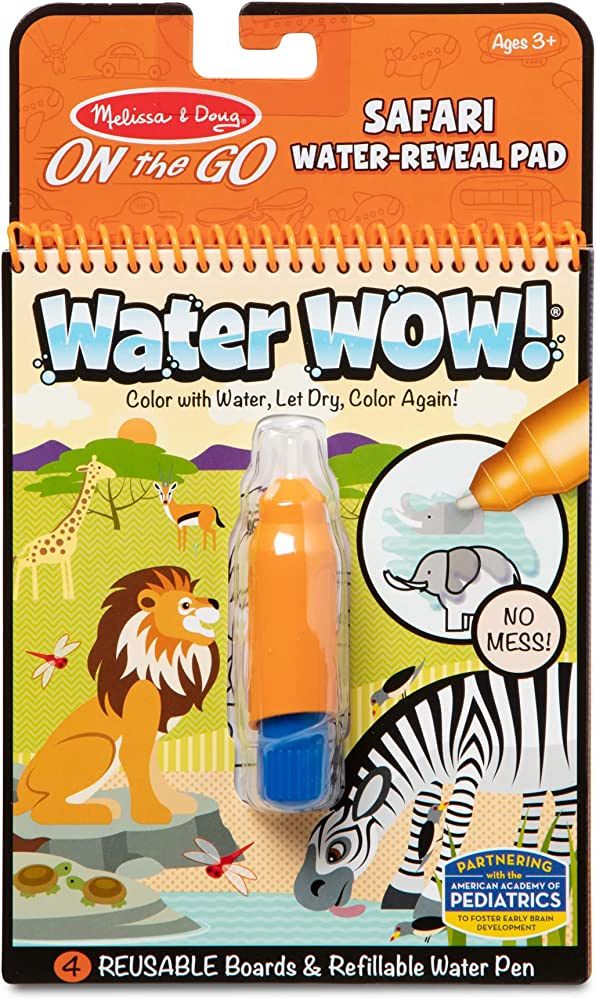 Melissa & Doug On the Go Water Wow! Reusable Water-Reveal Activity Pad - Safari - Water Reveal Pa... | Amazon (US)