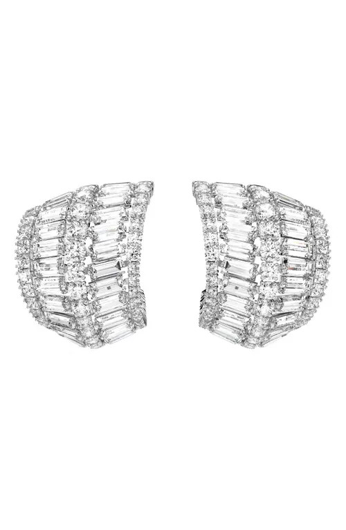 SWAROVSKI Hyperbola Cubic Zirconia Drop Earrings in Silver /Clear Crystal at Nordstrom | Nordstrom