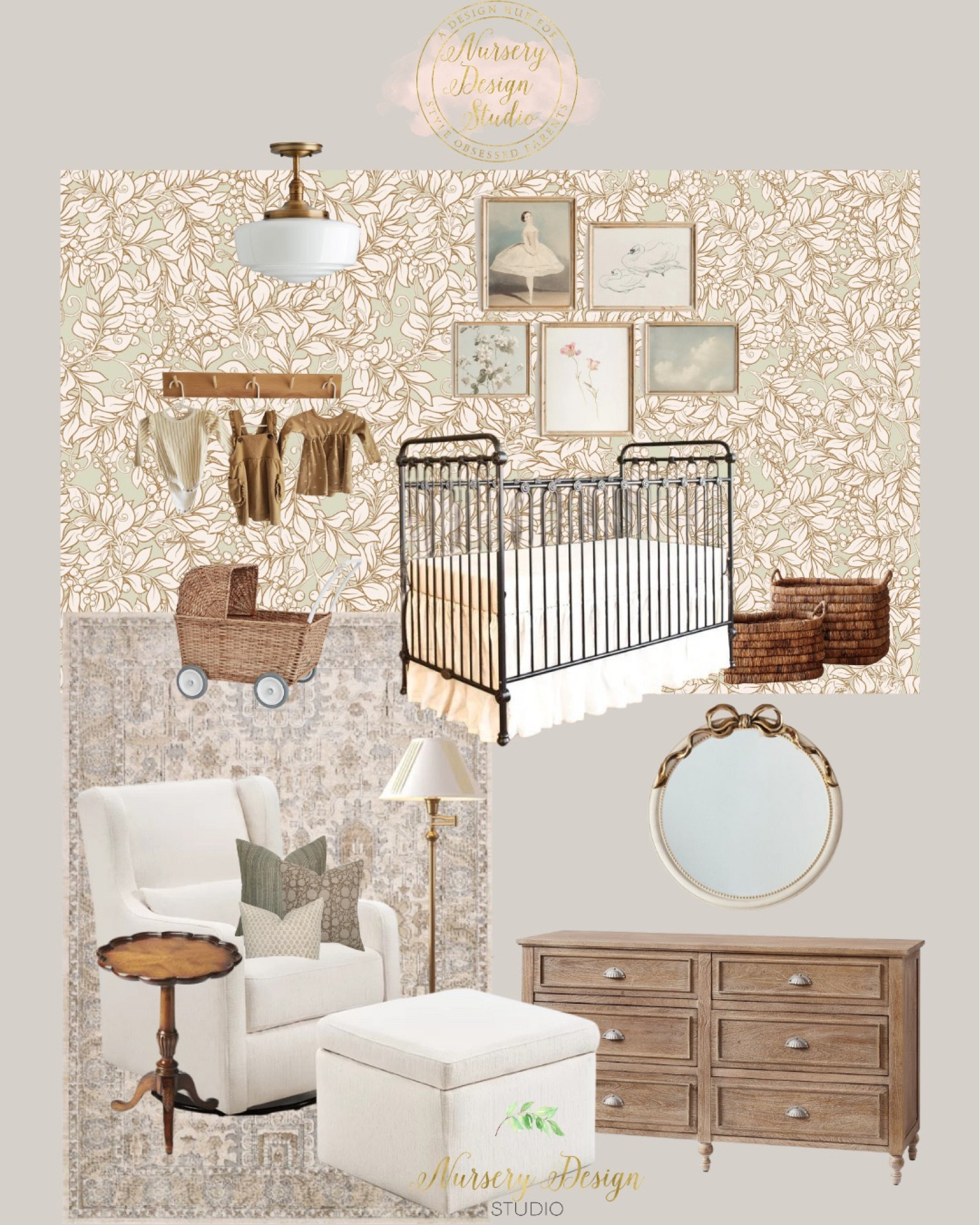 Vintage inspired nursery, metal crib, vintage decor

#LTKbaby #LTKhome #LTKbump