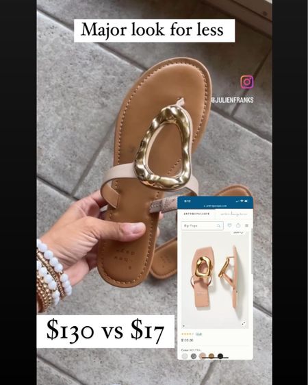 Y’all have loved these and they’re on sale for $17! So so good and remind me of Anthro. I’d suggest going up a half size ✨ 
.
#target #targetstyle #targetfinds #sandals #summerfashion #summerstyle #sharemytargetstyle 

#LTKFindsUnder50 #LTKShoeCrush #LTKSaleAlert