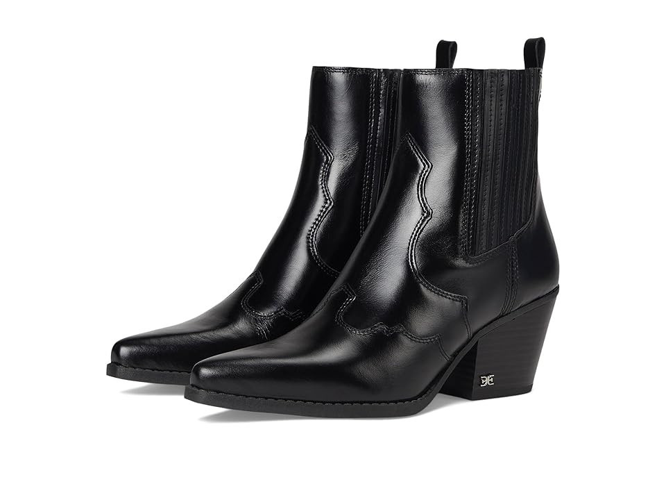 Sam Edelman West Women's Boots Black Leather : 8.5 M | Zappos