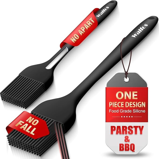 Walfos 600°F Heat Resistant Silicone Basting Brushes BPA Free Pastry Brush, Spread Oil Butter Sa... | Amazon (US)