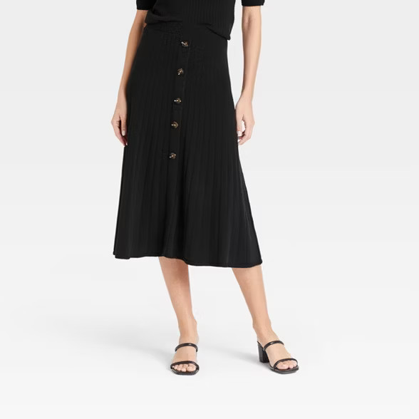 Women's Button-Front Knit Skirt - Who What Wear™ | Target