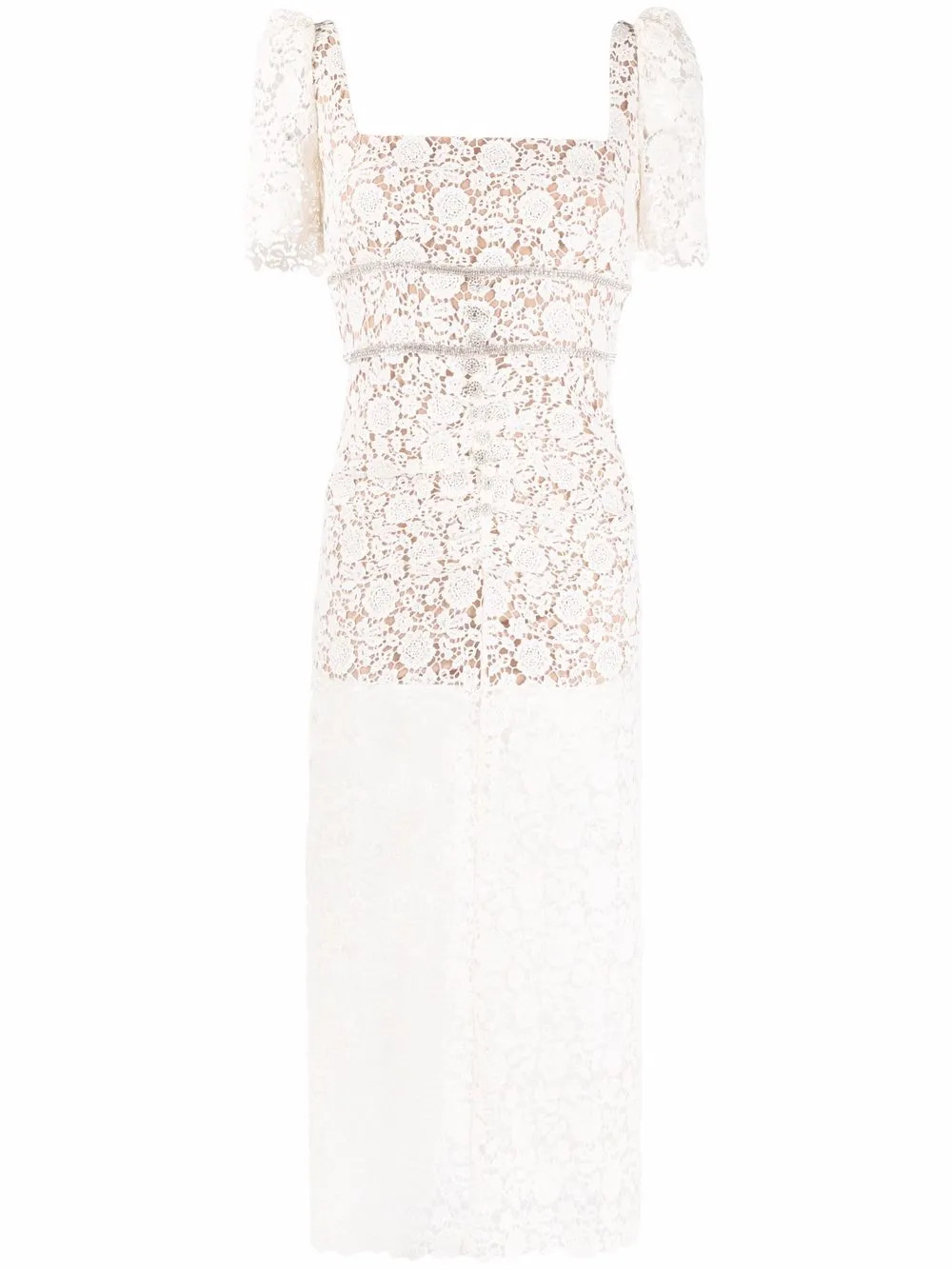 Guipure fitted midi dress | Farfetch (RoW)