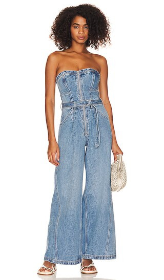 x REVOLVE Slyvie Jumpsuit in Celeste | Revolve Clothing (Global)