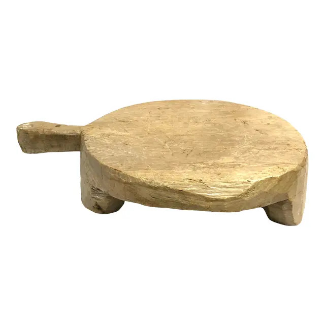 Rustic Bleached Wood Riser Charcuterie Board | Chairish