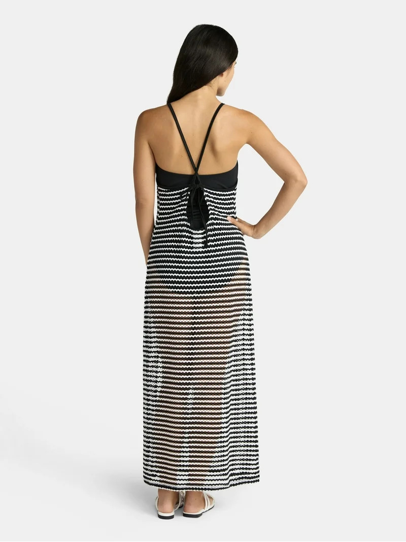 Time and Tru Women's and Women's Plus Halter Swim Coverup Dress. Sizes XS-3X | Walmart (US)