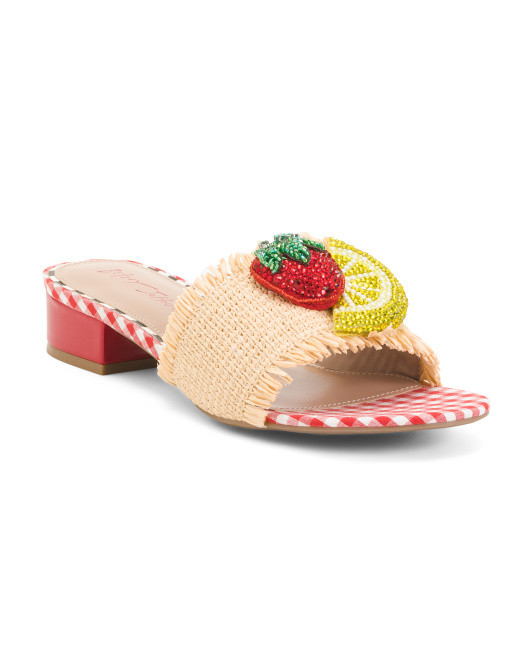 Lindy Natural Fruit Sandals | TJ Maxx