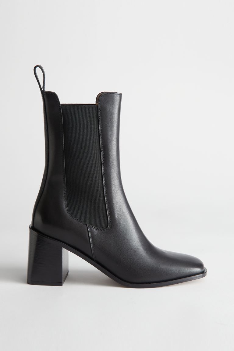 Heeled Leather Chelsea Boots | H&M (UK, MY, IN, SG, PH, TW, HK)