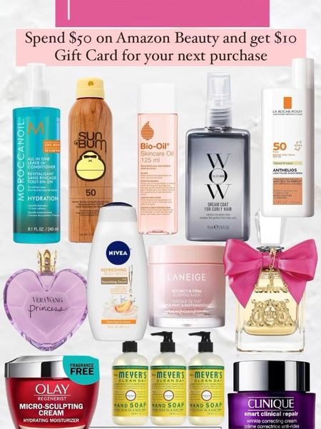 Amazon beauty deal.  Last day!!! Spend $50 and receive an email for $10 promotional gift card 


Don’t miss out.  Get your essentials!!! Can use only one time!!!
Beauty
Perfume
Hand soap
Shower gel


#LTKBeauty #LTKSaleAlert #LTKU