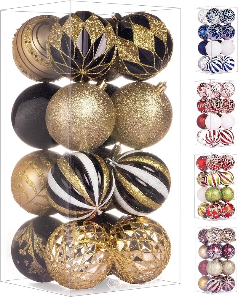 Christmas Ball Ornaments 16PCS for Christmas Tree Ornaments 3.15" Shatterproof Christmas Tree Dec... | Amazon (US)