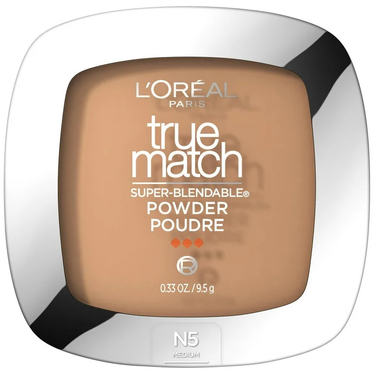 L'Oreal Paris True Match Super Blendable Oil Free Makeup Powder, True Beige, 0.33 oz | Walmart (US)