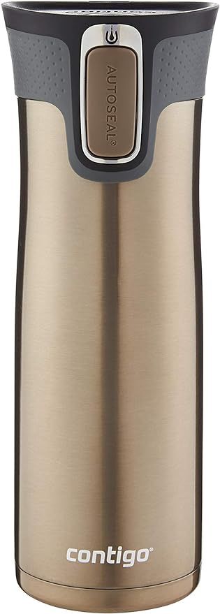 Contigo AUTOSEAL West Loop Vaccuum-Insulated Stainless Steel Travel Mug, 20 oz, Latte | Amazon (US)