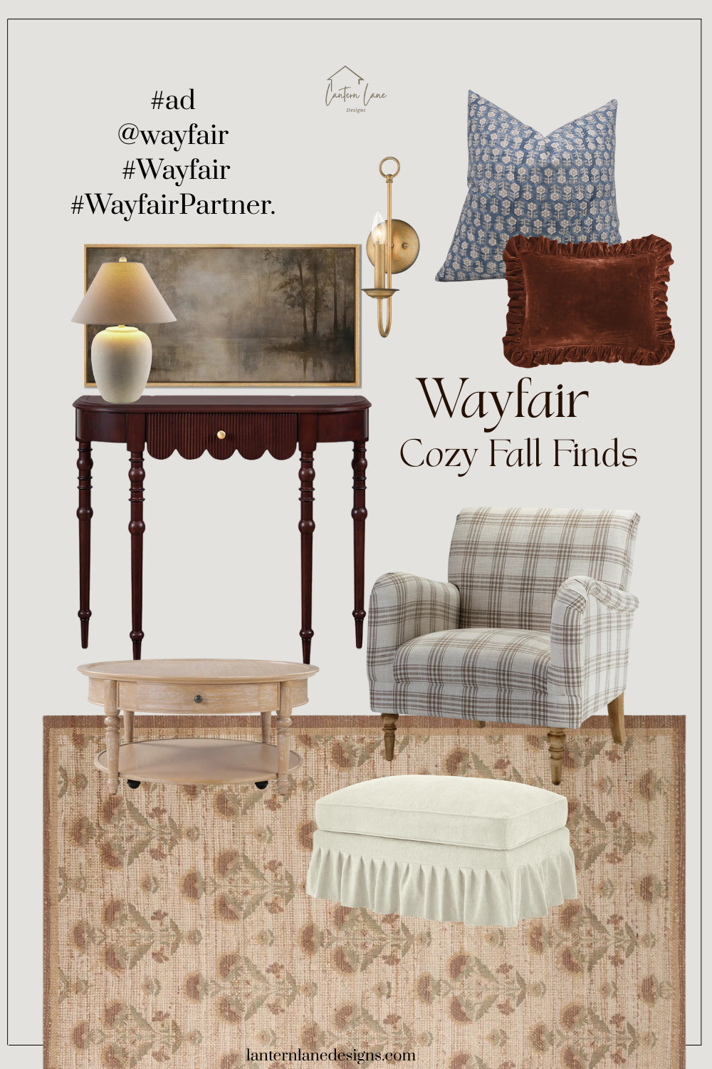 # ad The cozy fall refresh you've been looking for. 🍁

Think timeless furniture, warm wood tones, cozy plaid, soft lighting, and beautiful textures that make your home feel welcoming all season long.

I've rounded up my favorite Wayfair finds that bring all the cozy fall vibes—shop them all below! 🤎
@wayfair, #Wayfair, #WayfairPartner.